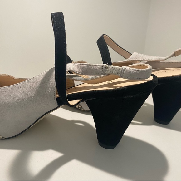 Sacha London Snake and Grey Suede Sling Back Shoes - Picture 9 of 10